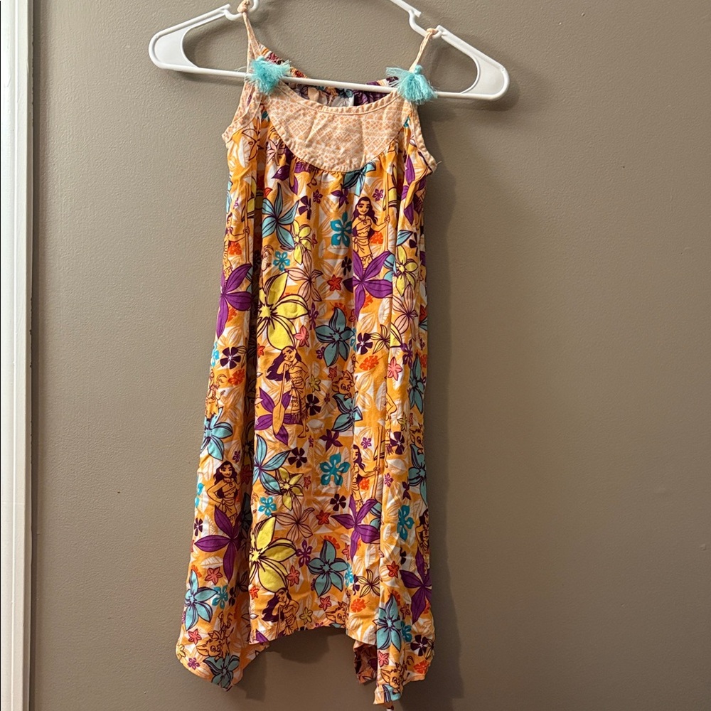 Floral Kids Dress - Orange and Purple Delight